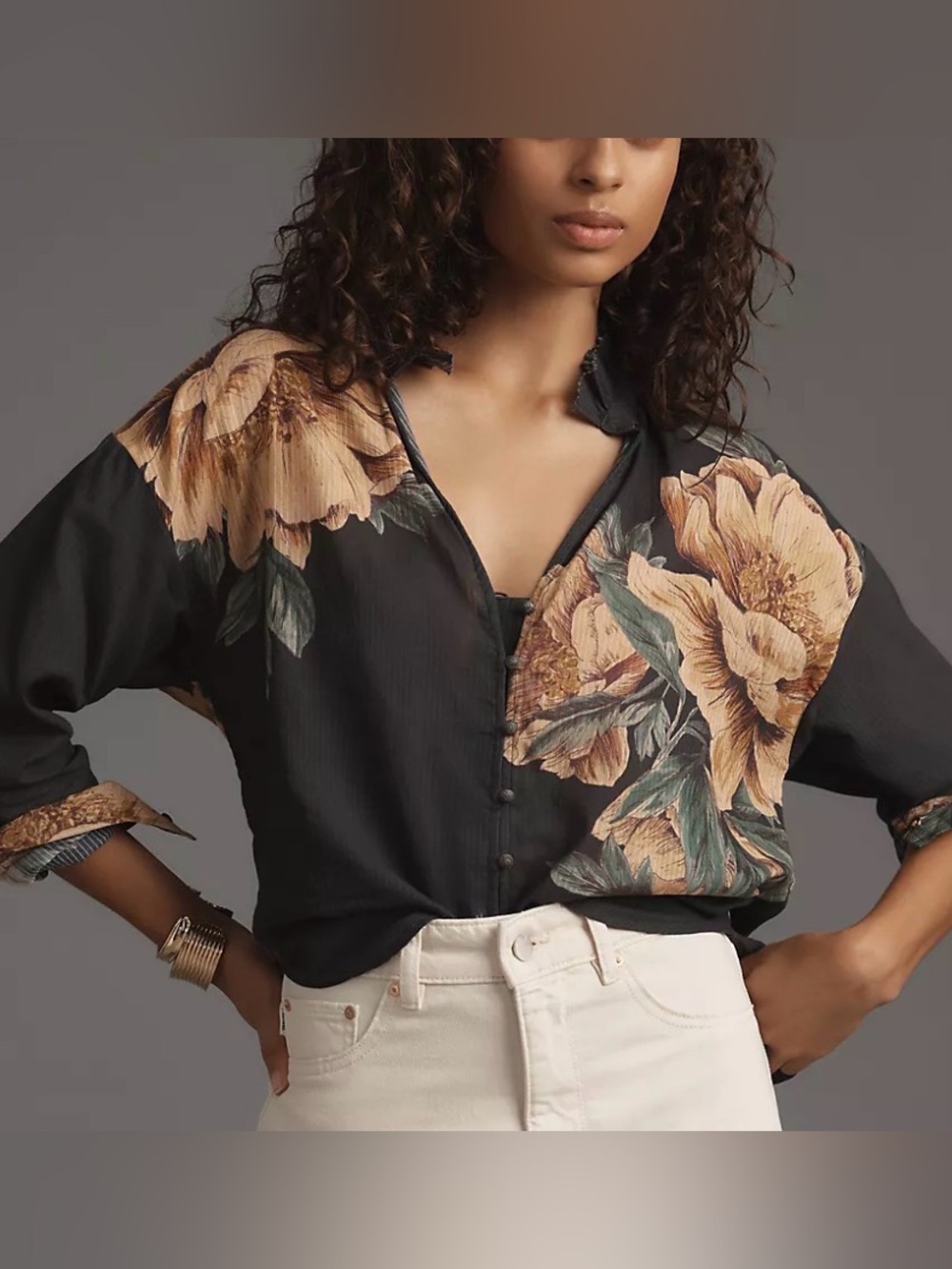 Anthropologie Pilcro Tavi Buttondown Blouse